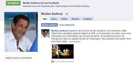 Le Facebook de Nicolas Sarkozy Le Facebook de Nicolas Sarkozy