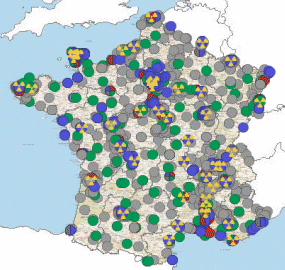 Niveaux de radioactivité en France