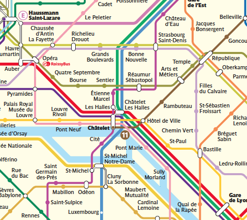 Télécharger les plans parisiens du métro, RER, bus, tramway et Noctilien