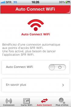 SFR Mobile : connexion automatique au réseau wifi