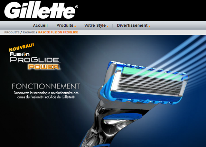 Un rasoir Gillette Fusion offert sur la chaîne officielle Youtube