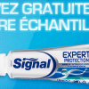 Un échantillon de dentifrice Signal gratuit