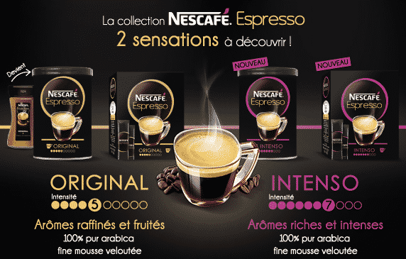 Recevez gratuitement 3 échantillons de Nescafé Espresso