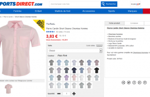 Des chemises Pierre Cardin à 3,83 € !
