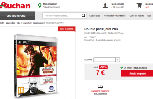 Jusqu’à -90% sur une sélection  de jeux vidéo sur le site internet d’Auchan