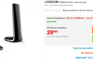 Téléphone fixe Logicom Luxia à 9,90 € via un code promo
