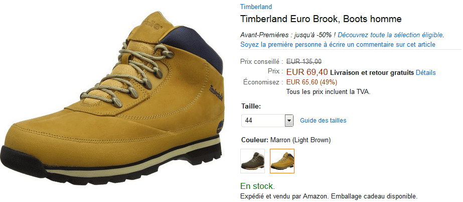 timberland euro brook prix
