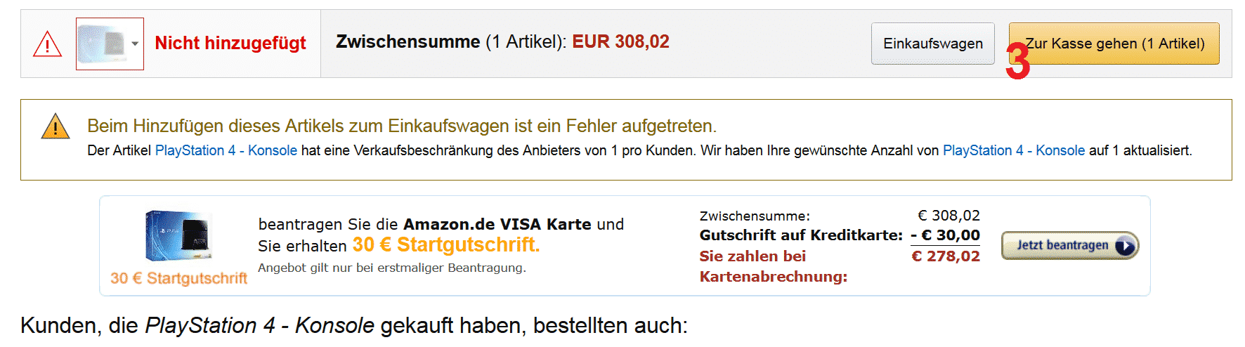 PS4 Amazon Allemagne Paiement
