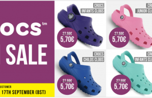 Vente Flash  : Crocs pour enfant et adulte à partir de 5,39 €