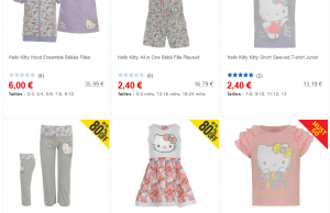 Vente Flash sur des vêtements Hello Kitty, jusqu’à 90% de réduction