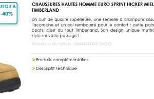 Chaussure Timberland Euro Sprint Hicker à 87 € au lieu de 145 € (-40%)