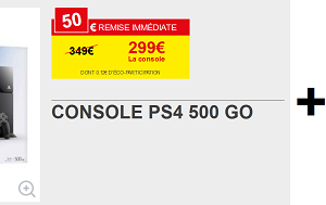 PS4 à 269 € en magasin Carrefour le 12 décembre