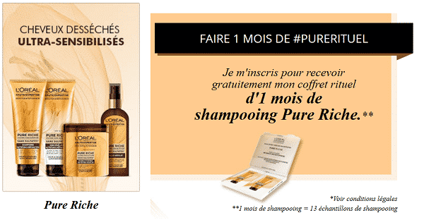 shampoing-l-oreal-pure-riche-gratuit