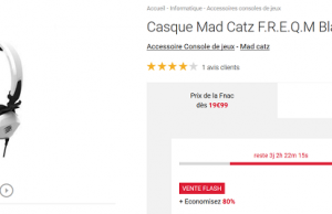 FNAC : Casque Mad Catz à 19,99 € au lieu de 99,99 € (livraison gratuite)