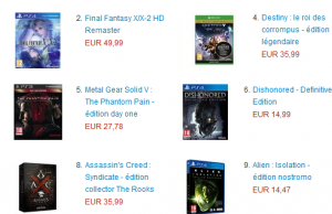 Soldes Jeux Vidéo (PS4, PS3, Xbox One, Xbox 360, Nintendo DS, PS Vita, PC) sur Amazon