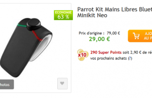Kit mains libres Parrot Neo à 29 € au lieu de 79 € (-63%)