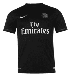 3eme maillot du PSG noir saison 2015/2016 à seulement 65 €