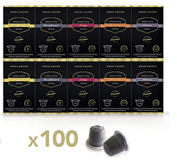 100 capsules de café pour machine Nespresso à 19 €