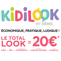 Kidilook Gemo : une tenue enfant complète (chaussure + bas + haut) à 20 €