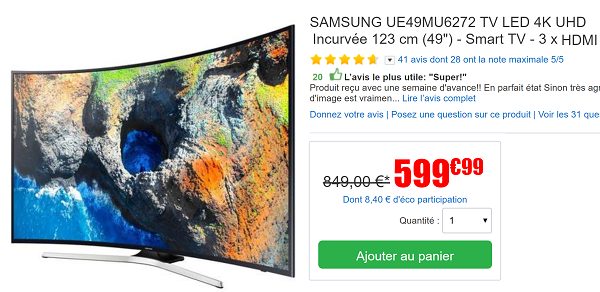 Television Samsung 4K pas cher