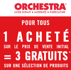 Orchestra : 1 vêtement acheté = 3 gratuits