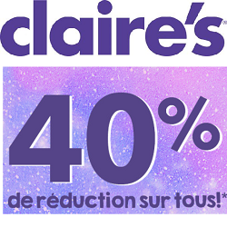 Claire’s : 40% de réduction sur tout le site