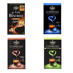 Lot de 60 dosettes à café Legal Le Goût (compatible Nespresso) à moitié prix sur Amazon