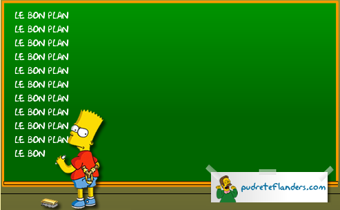 tableau de punition Bart Simpson