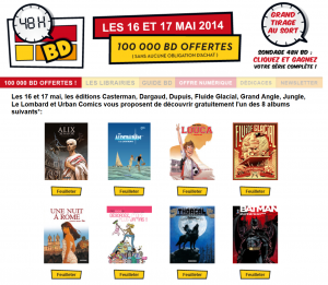 48H BD 2014 : des BD gratuites à récupérer en librairie