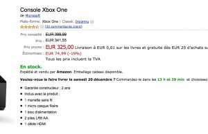 Le meilleur prix pour une Xbox One à quelques jours de Noël