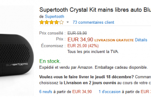 Le kit main libre bluetooth Crystal pour voiture à -42%