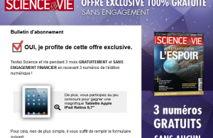 3 numéros gratuits du magazine Science et Vie