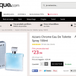 Le parfum Azzaro Chrome (100ml) à 23,94 €