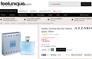 Le parfum Azzaro Chrome (100ml) à 23,94 €