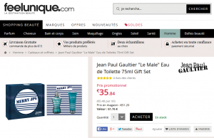 Coffret Parfum Jean Paul Gautier à 35,84 €