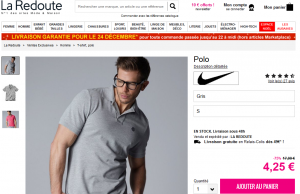 Un polo Nike à 4,75 € chez La Redoute