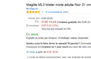La lampe torche de référence Maglite à 18,84 €