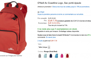 Sac à dos O&rsquo;Neil à 7,79 € et livraison gratuite