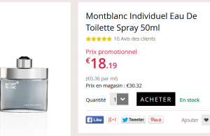 Parfum Montblanc 50 ml à 18,19 € (Livraison gratuite)
