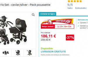 Vente Flash Carrefour sur la poussette Hauck Miami 4