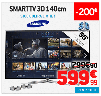 200 € de réduction sur le téléviseur Samsung UE-55F6400 LED Full HD 140 cm à 599,99 € !!!
