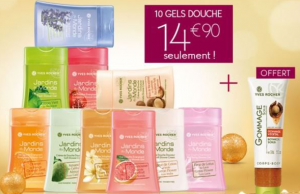 10 gels douches + 1 gommage végétal + 1 cadeau à seulement 14.90 € chez Yves Rocher