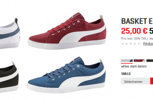 Basket Puma à 25 € (-50%)