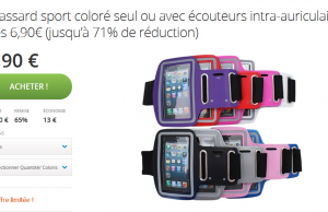 Brassard à smartphone pour le sport à 6,90 € (-65%)