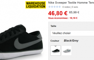 Baskets Nike pas chers