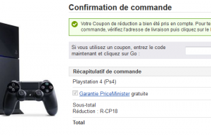 PS4 neuve à 349,99 € (livraison gratuite)