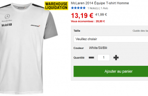 T-Shirt, Polo et Chemise McLaren Mercedes en promotion (-70%)