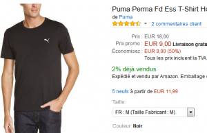 T-shirt Puma à 7 € – Premium Day Amazon