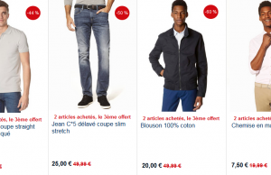 Celio : 2 articles achetés même soldés, le 3ème offert