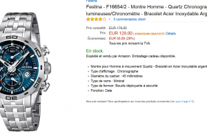 Les montres Festina en soldes sur Amazon
